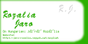 rozalia jaro business card